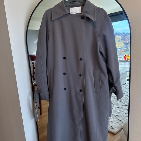 Oak and fort oversized trench coat in color gargoyle - Picture 2 of 5